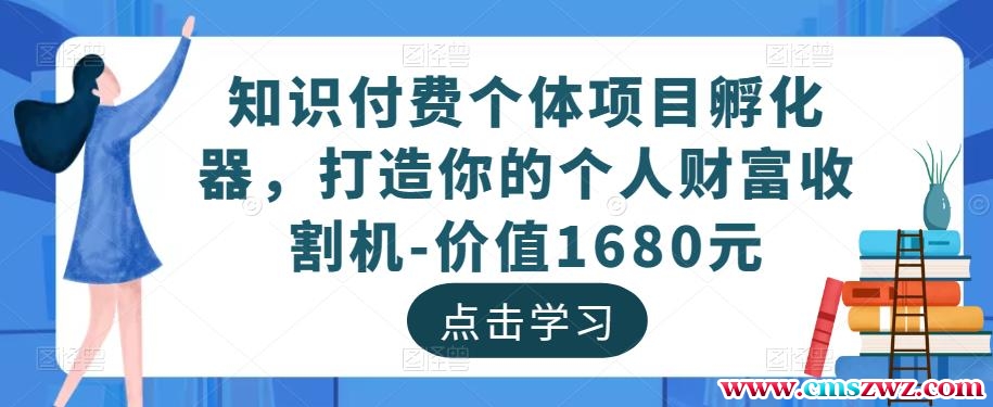 知识付费个体项目孵化器，打造你的个人财富收割机-价值1680元