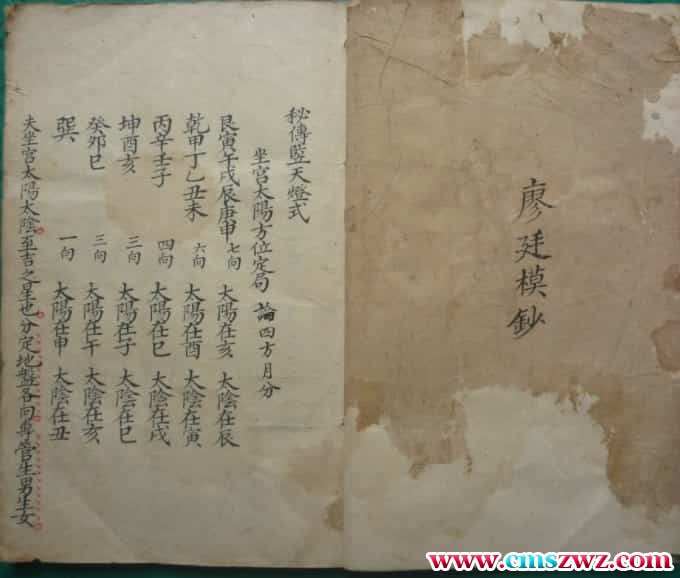 古籍书 廖廷模 秘传竖天燈式 旺嗣斗首择日书插图