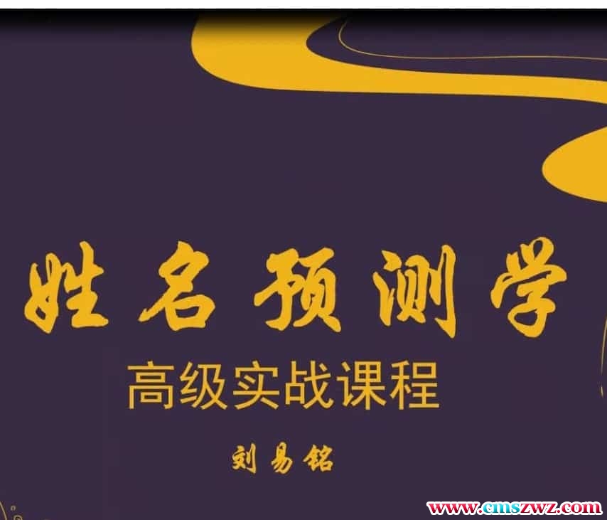 刘易铭姓名高级培训视频教学 刘易铭姓名预测学高级实战课程视频50集插图