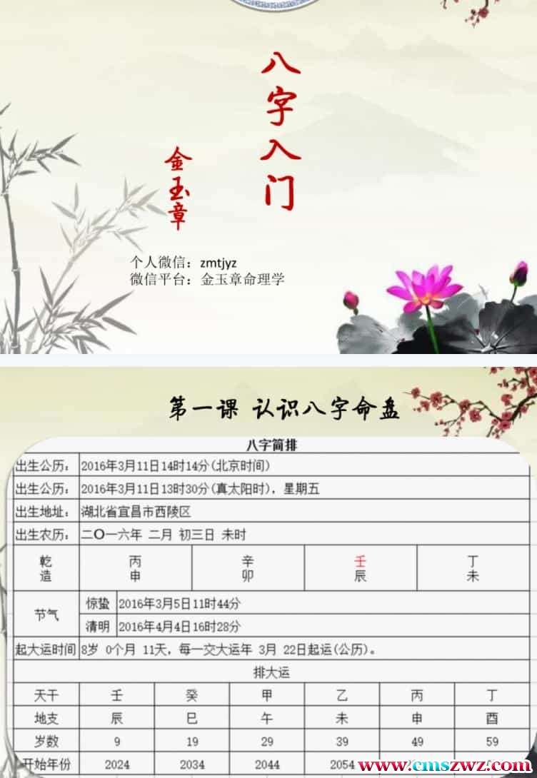 金玉章【八字入门】课程+讲义+录音插图