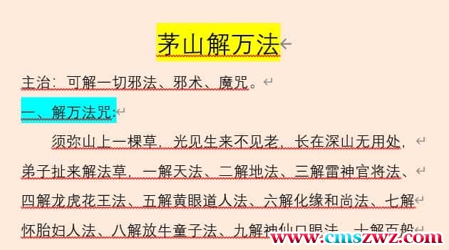 茅山解万法一文档插图