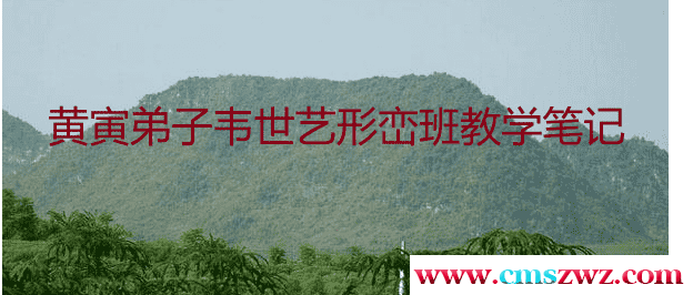 黄寅弟子韦世艺形峦班教学笔记插图