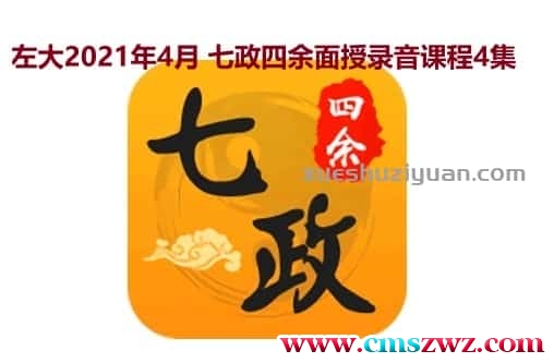 左大2021年4月 七政四余面授录音课程4集Zoe插图