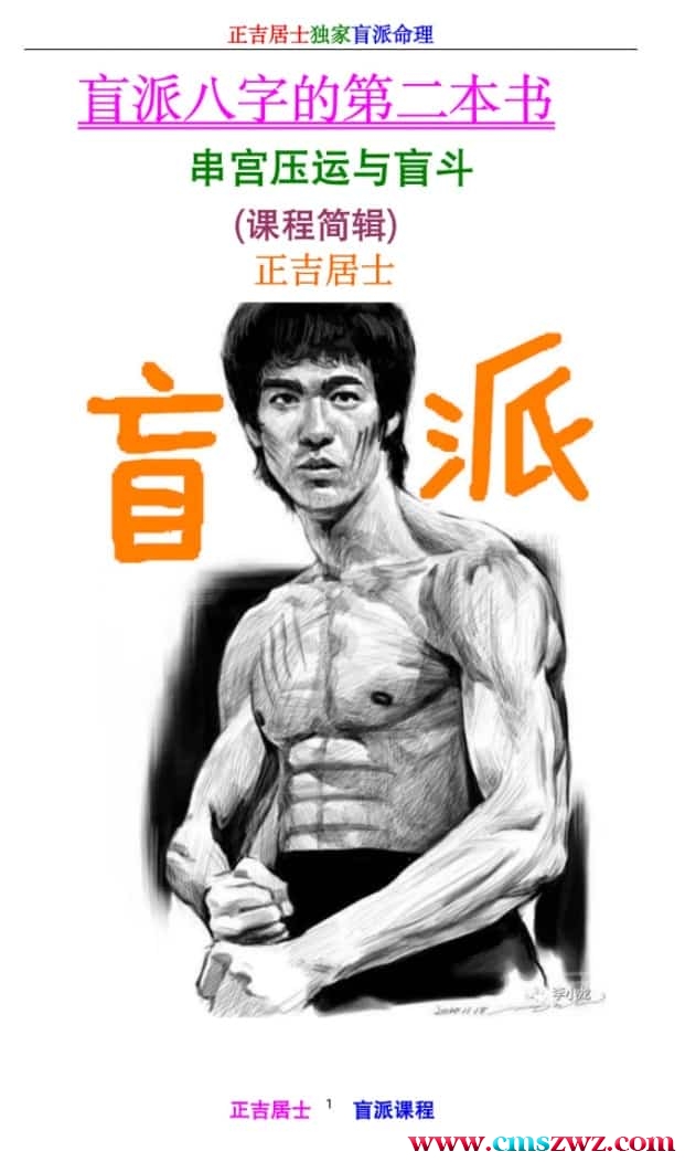 正吉居士《盲派八字的第二本书》539页插图