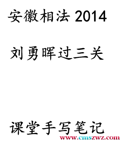 2014刘勇晖过三关课堂笔记 安徽相法插图
