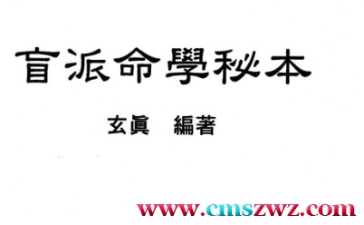 玄真盲派系列04-盲派命学秘本插图