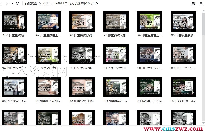 无为子观面相98集视频课程插图