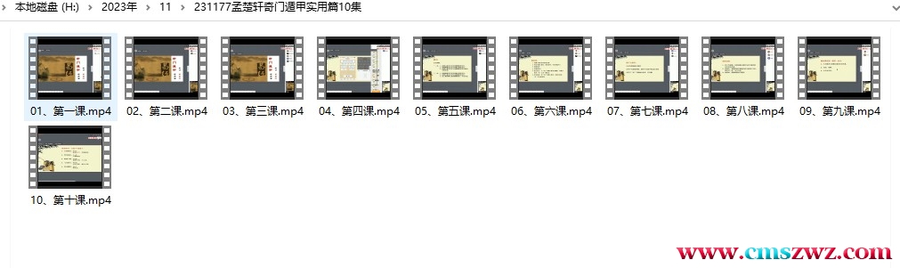孟楚轩奇门遁甲实用篇10集插图
