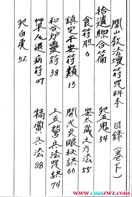 闾山教法坛符咒科本pdf插图