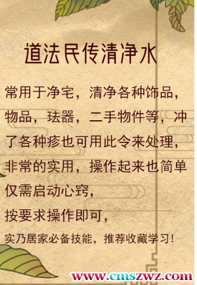 最新引进 道法民传清净水插图