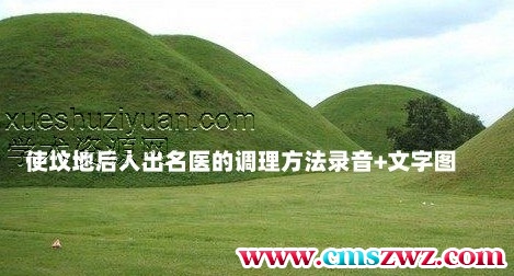 使坟地后人出名医的调理方法录音+文字图插图 使坟地后人出名医的调理方法录音+文字图插图