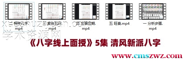 《八字线上面授》5集 清风新派八字插图