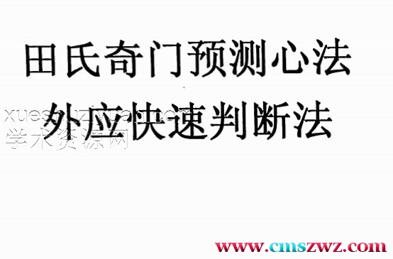 田氏奇门预测心法pdf插图