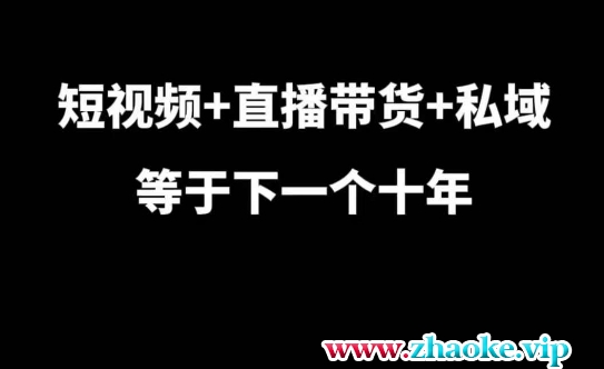 短视频+直播带货+私域等于下一个十年，大佬7年实战经验总结