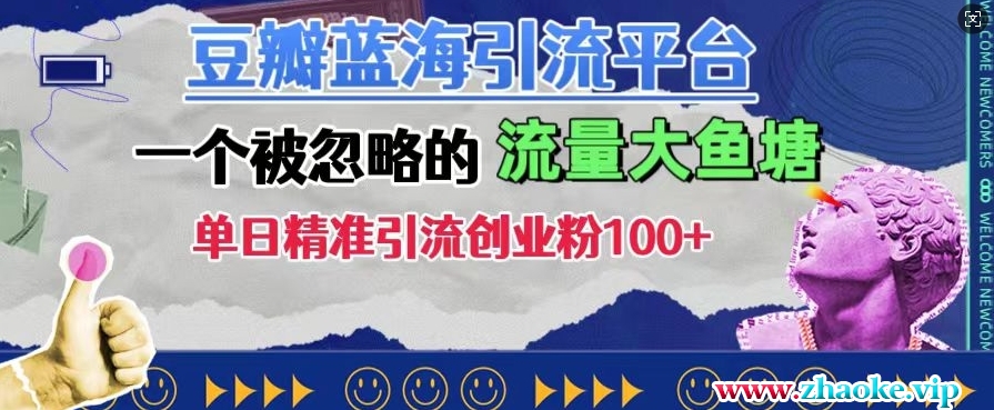 豆瓣蓝海引流平台，一个被忽略的流量大鱼塘，单日精准引流创业粉100+