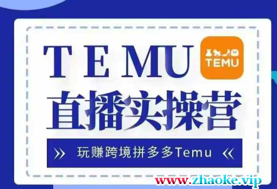 Temu直播实战营,玩赚跨境拼多多Temu,国内电商卷就出海赚美金