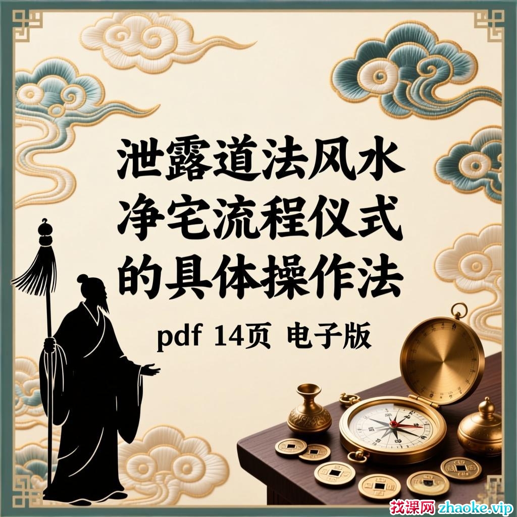 泄露道法风水净宅流程仪式的具体操作法 pdf 14页 电子版