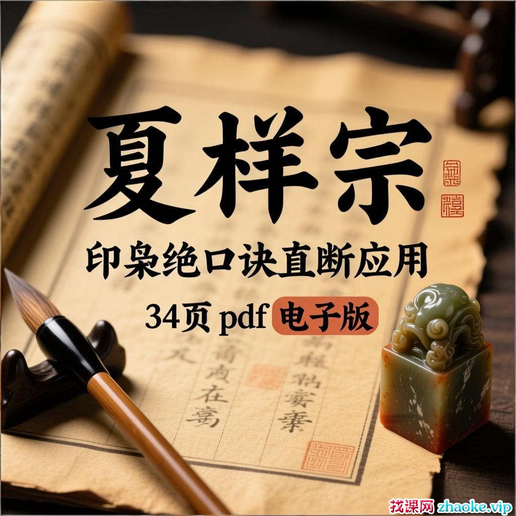 夏样宗 印枭绝 口诀直断应用 34页 .pdf 电子版