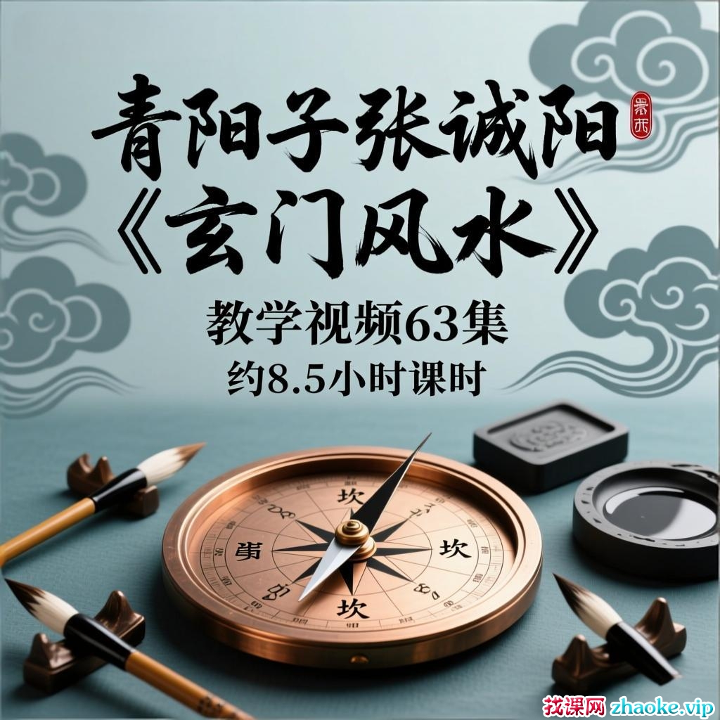 青阳子张诚阳《玄门风水》教学视频63集，约8.5小时课时
