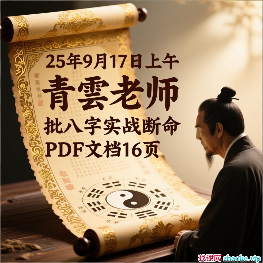 25年9月17日上午云易直播青雲老师批八字实战断命.pdf 电子版16页