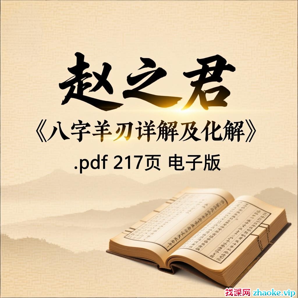 赵之君《八字羊刃详解及化解》.pdf 217页 电子版