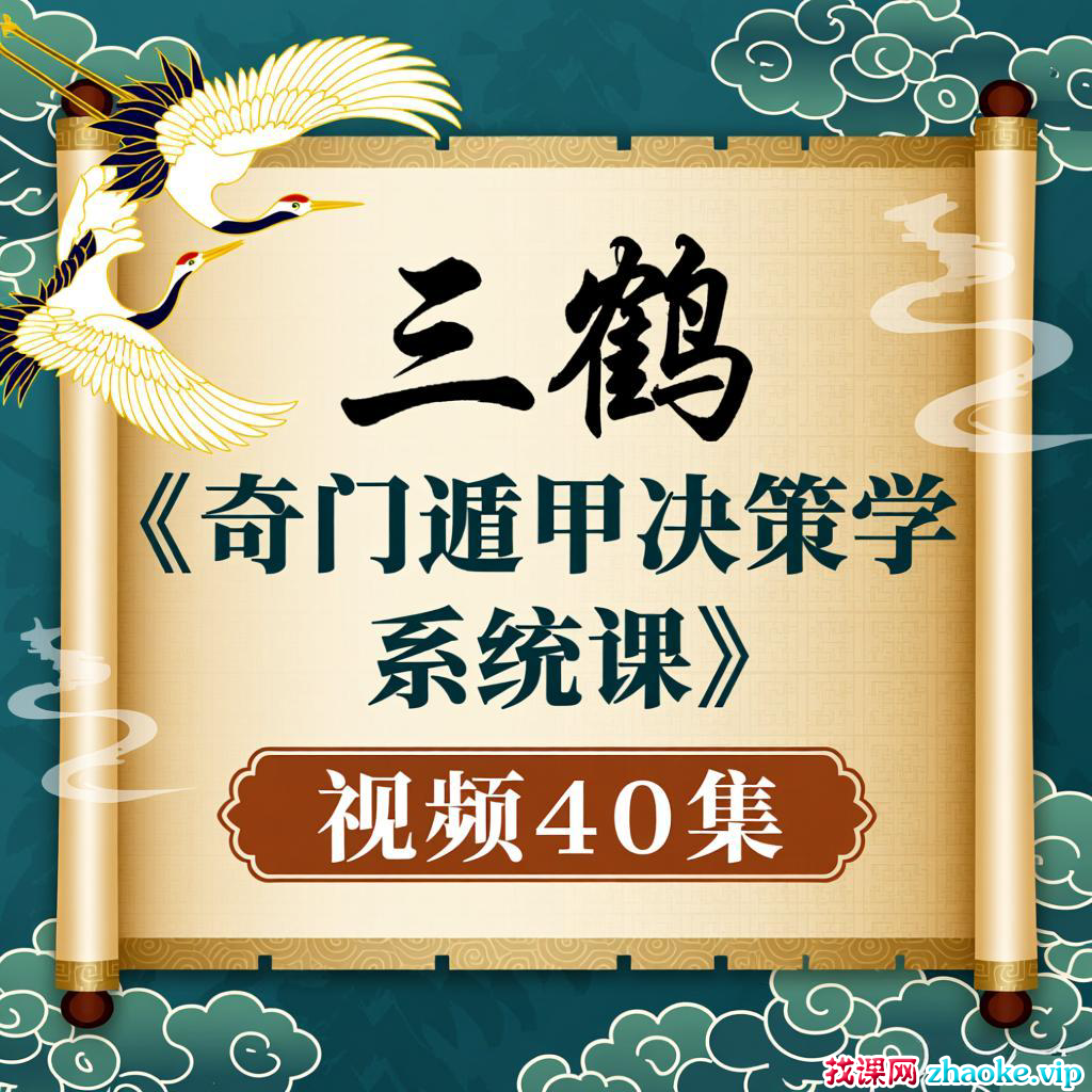 三鹤《奇门遁甲决策学系统课》视频40集