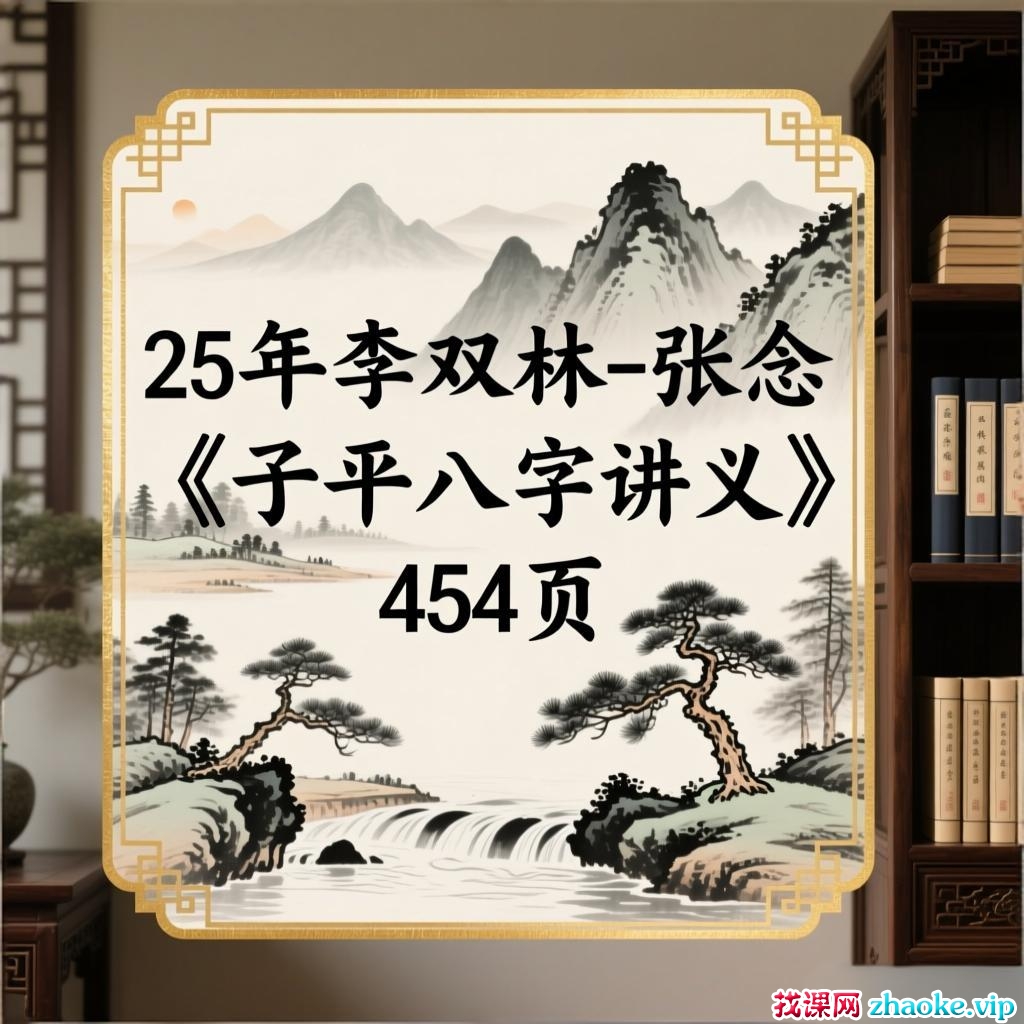 25年李双林-张念《子平八字讲义》454页