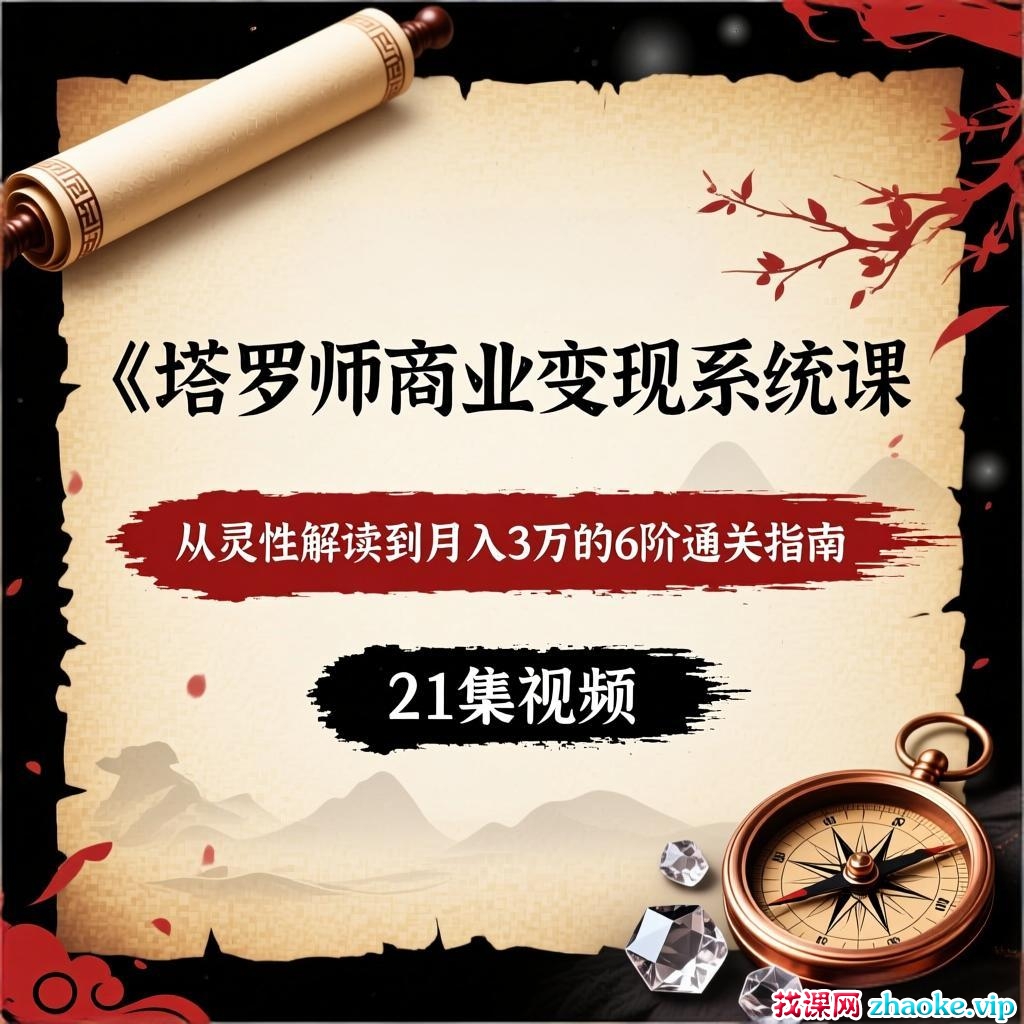 《塔罗师商业变现系统课》｜从灵性解读到月入3万的6阶通关指南21集视频