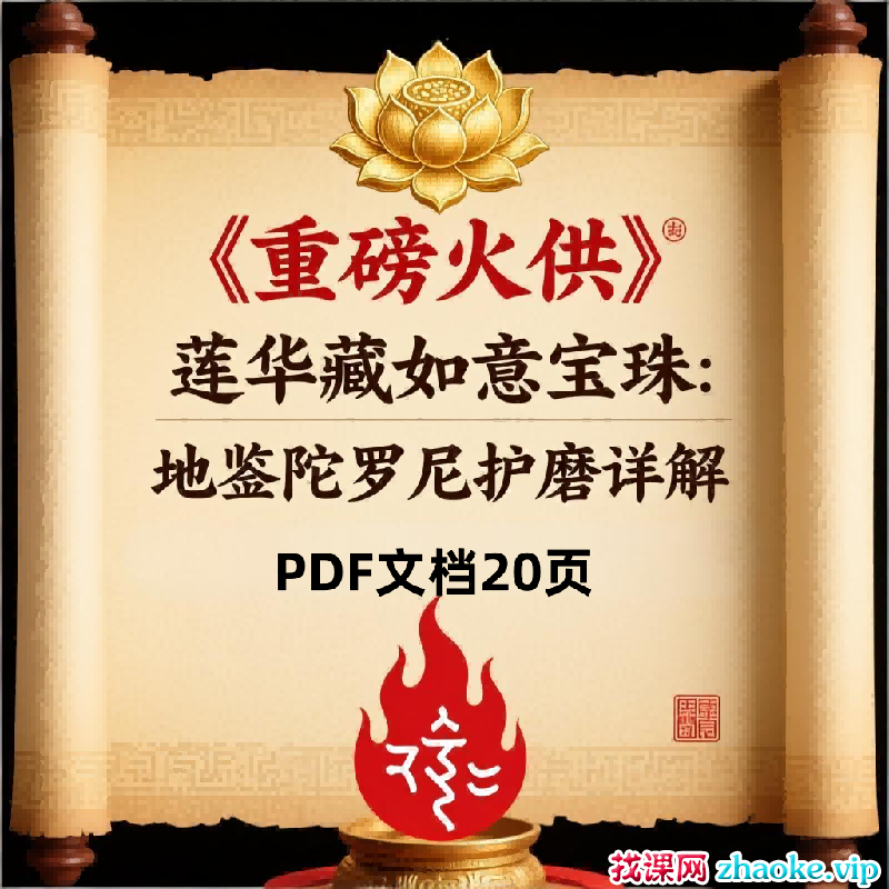 【重磅火供】莲华藏如意宝珠：地藏陀罗尼护摩详解 电子版20页